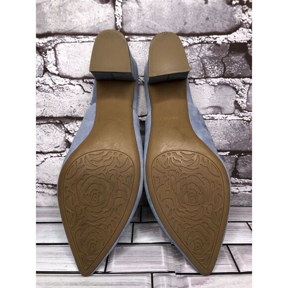 Taryn Rose Madisson Blue Suede Leather Pointed Toe Heels Women Sz 9B US/39EU - Picture 10 of 16